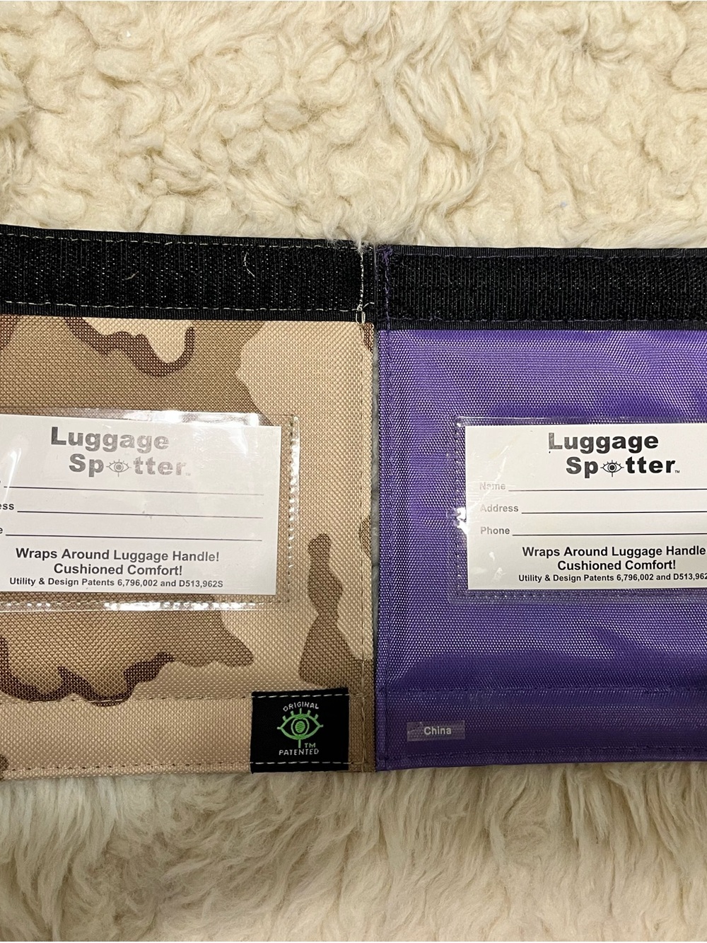 Travel Handle Wraps - Camo & Purple